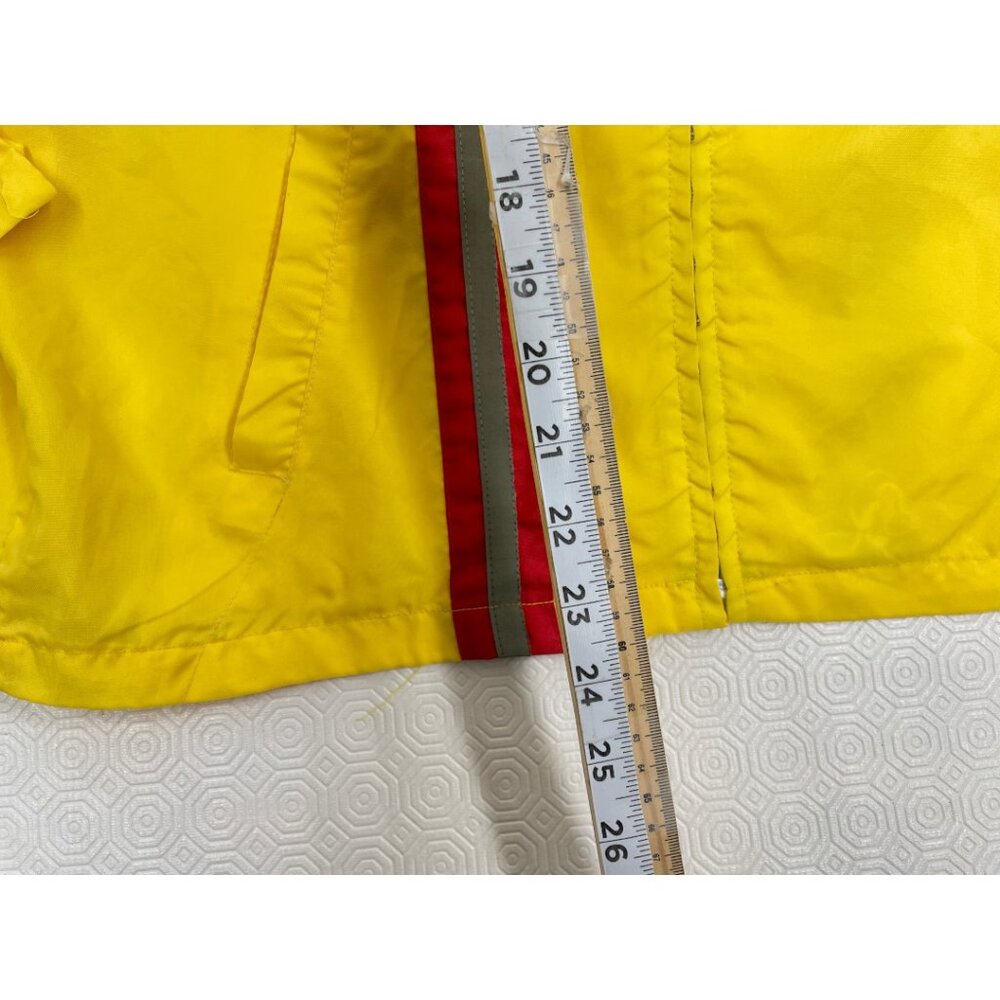 Vintage 1970's Yellow Striped Nylon Light Weight Drag Racing Jacket Men's Large - Picture 7 of 12